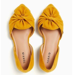 Torrid Faux Suede Twist D’Orsay Flat (WW)